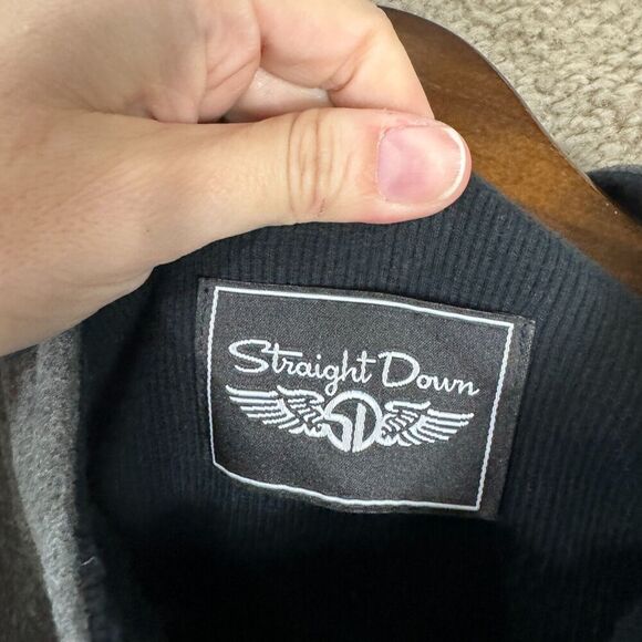 Straight Down Sweatshirt Mens Size XL Charcoal 1/2 Zip Pullover Long Sleeve Golf - Picture 6 of 11